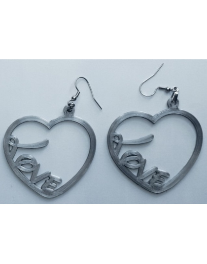 Boucles d'Oreilles "Love Heart" - Style Romantique &amp; Graphique